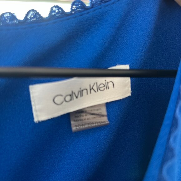 Blue Scalloped Calvin Klein Plus Size Dress - Picture 5 of 5